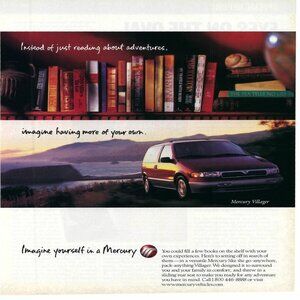 1998 Mercury Villager Vintage Magazine Print Ad/Poster Imagine